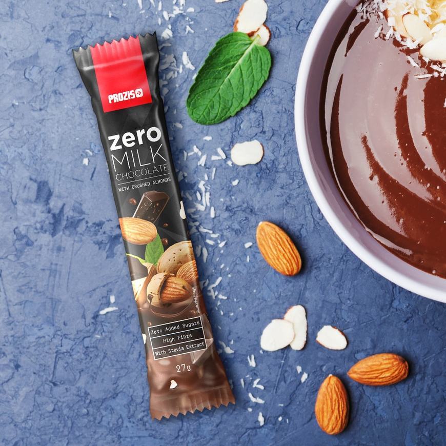 Social Prozis Zero Milk Chocolate with Almonds 27g