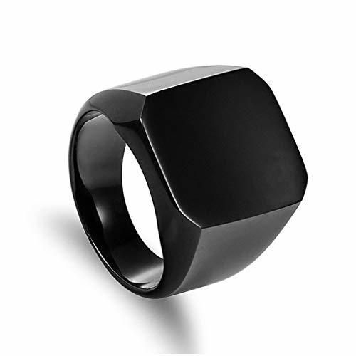 LDA Get Fresh Jz017 Titanium Steel Men's Domineering Ring – Black 9#