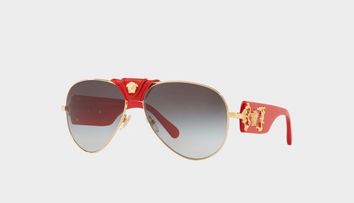 Moda RED BAROQUE PILOT SUNGLASSES VERSACE