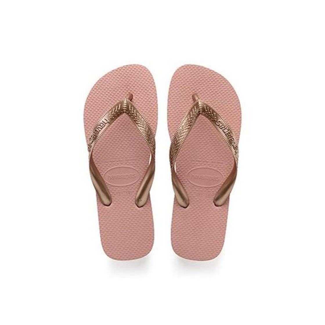 Social Havaianas Top Tiras, Chanclas para Mujer, Dorado