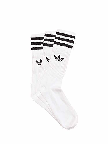 Fitness Adidas Solid Crew, Calcetines Unisex Adulto, blanco