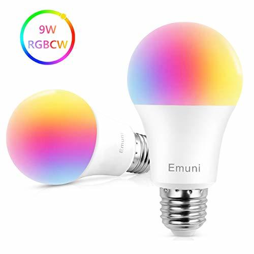 Products Emuni Bombilla LED Inteligente E27, Bombilla WiFi 9W 1000Lm Luz Cálida/Frías &