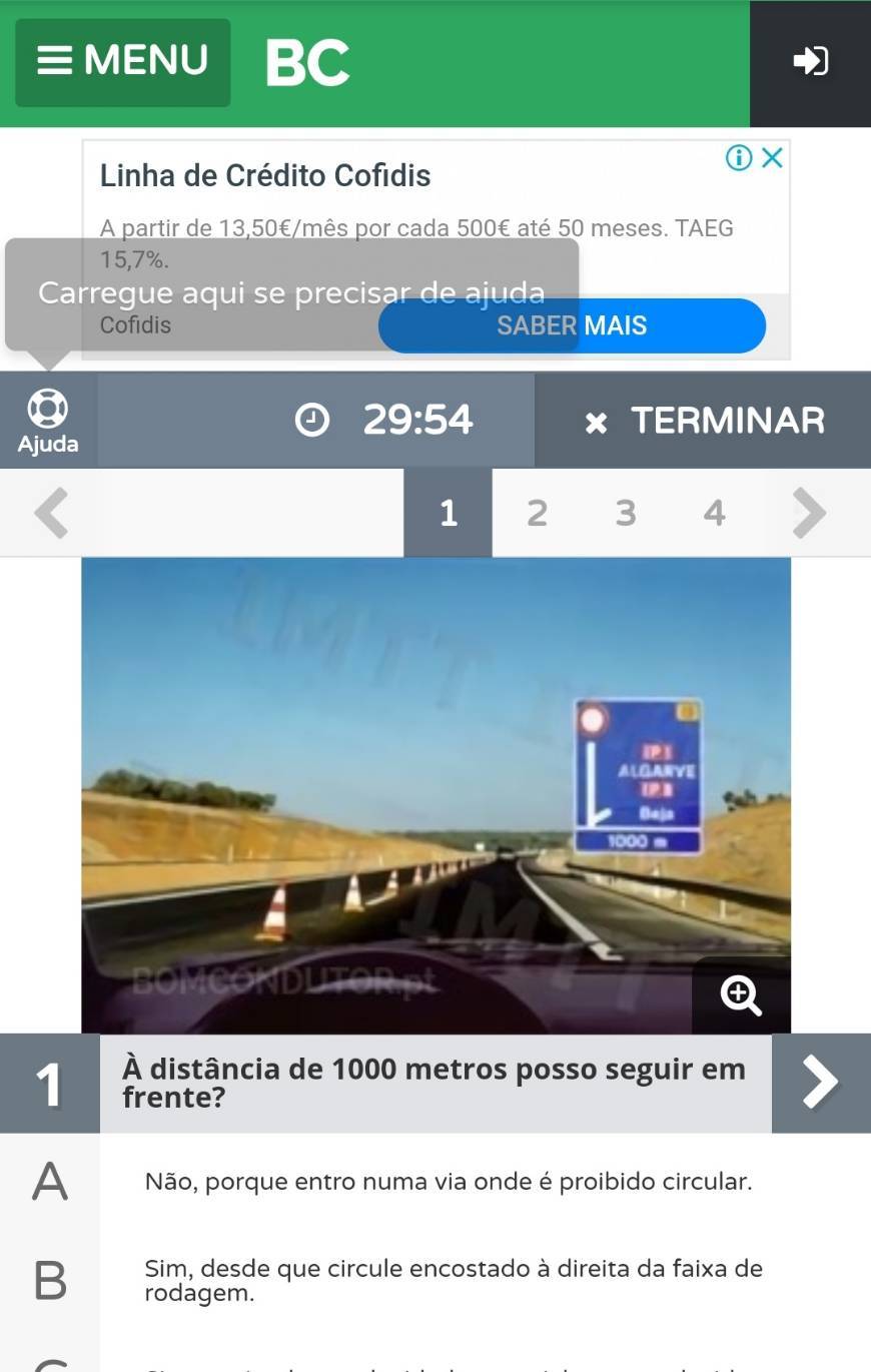 Apps Bom condutor (testes de código)