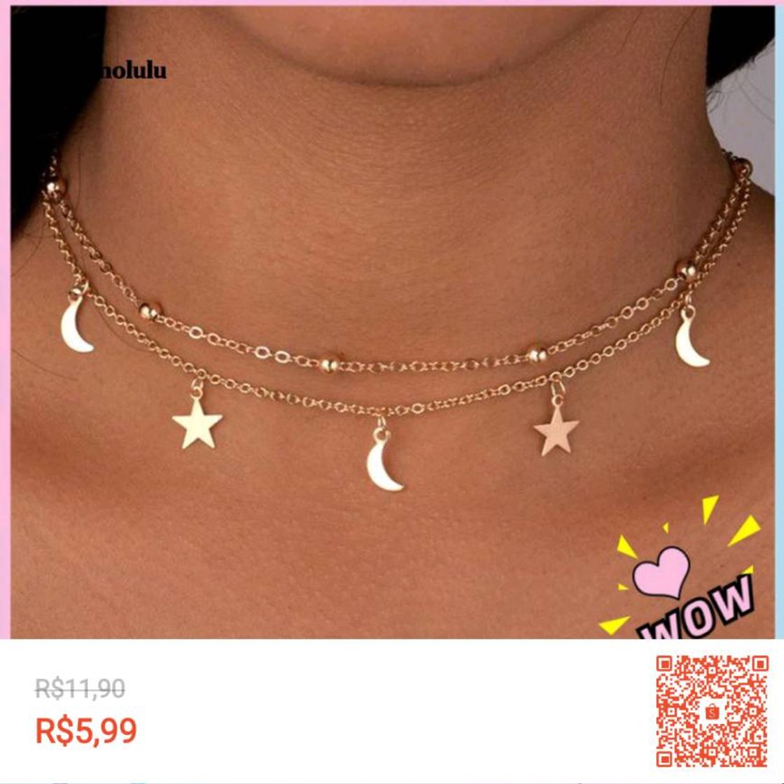 Products Colar Feminino Dupla Camada Com Pingente De Estrela