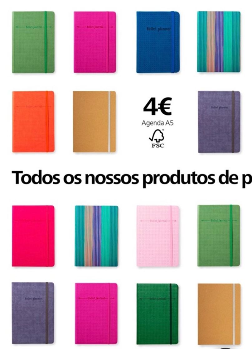 Moda Caderno pontilhado