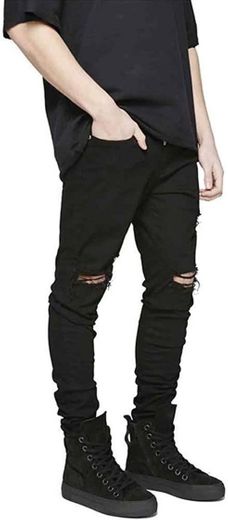 Hungson Man's Ripped Slim Fit Skinny Destroyed Distressed 