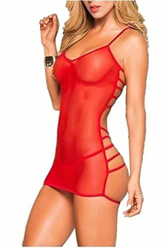 Social Flydo Mujer Ropa Interior Sexy Vestido Halter Babydoll