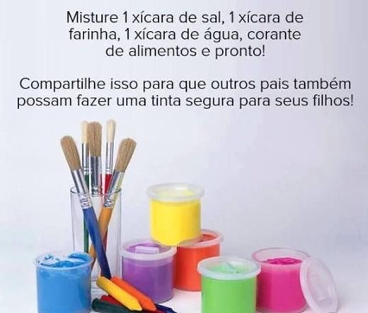 Como fazer tinta para os mais pequenos?