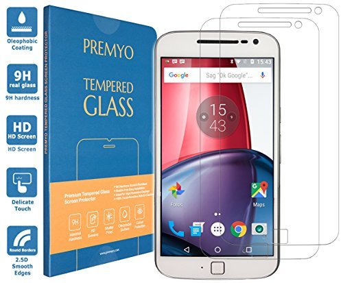 Place PREMYO 2 Piezas Cristal Templado Protector de Pantalla Compatible con Motorola Moto