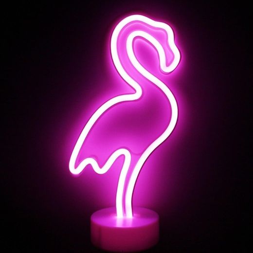 Flamingo néon rosada-led 