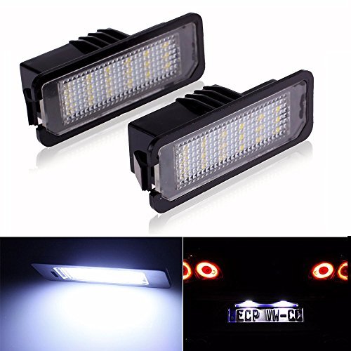 Places LITTOU 2 X Luz de Matricula 18 LED SMD LED traseras CanBus