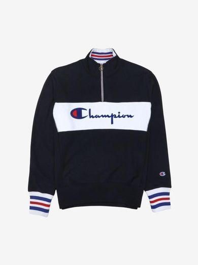 Social Champion Half Zip Funnel Sweater