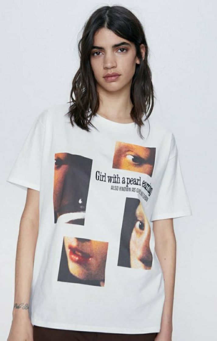 Moda Camiseta estampada Vermeer/ ZARA 