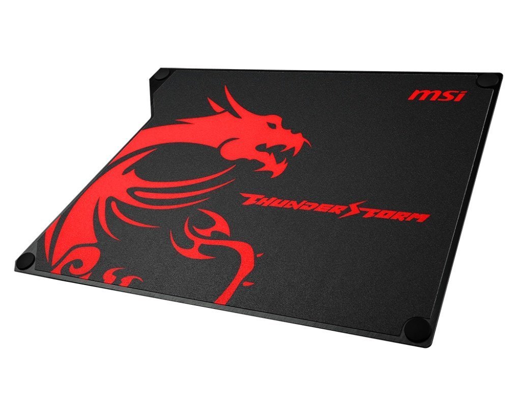 Place MSI Thunderstorm Mouse Pad Negro, Rojo - Alfombrilla de ratón