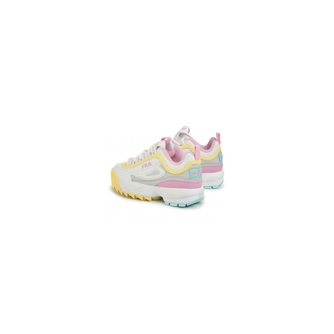 Social Zapatos de niña FILA Disruptor CB JR en Cuero Blanco 1010850