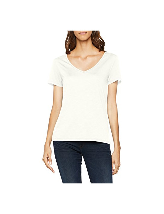 Vila Clothes Vinoel S/s V-Neck T-Shirt-Noos Camiseta, Blanco