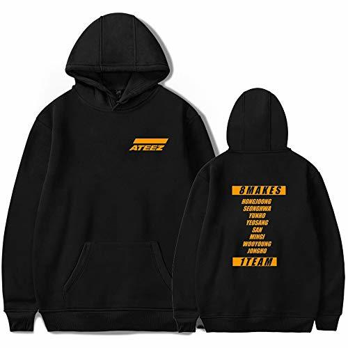 Fashion ATEEZ Sudaderas con Capucha Unisex KPOP ATEEZ Boys Hoodie Hong Joong Seong