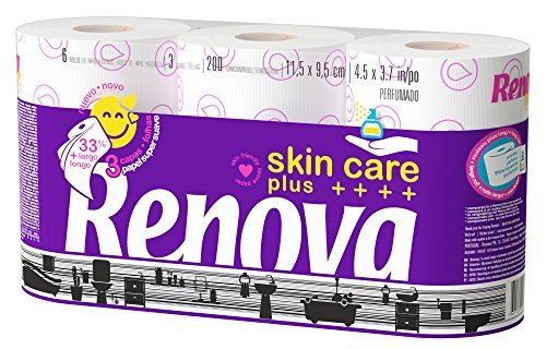 Social Renova Skin Care Plus Papel Higiénico Decorado Perfumado