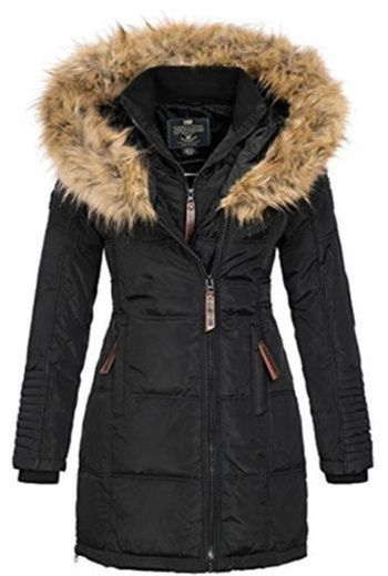 Geographical Norway Mujer Chaqueta de Invierno Parka Belissima Pelaje de XL Capucha