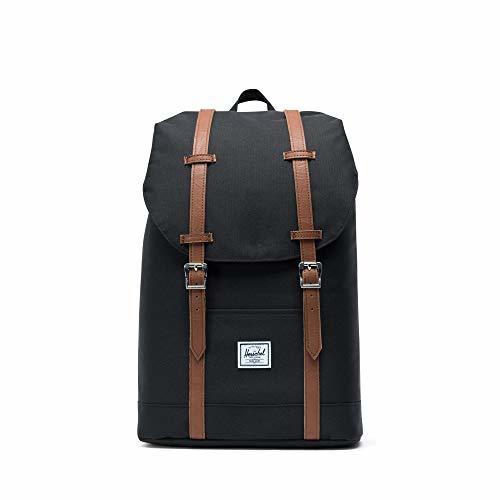 Lugar Herschel Retreat Mochila Mediana, 16.25 x 11 x 4.75 cm, Negro