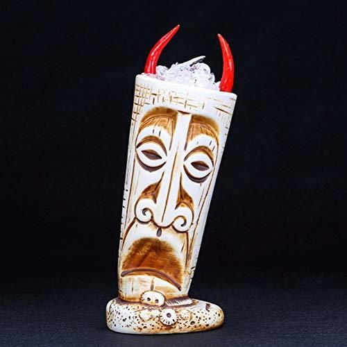 ZKGHJOKZ Tiki Tasse Coupe Bar Cerveza Slant Body Cup Hawaii Taza De