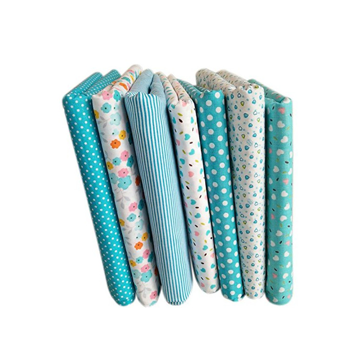 Social SODIAL 7 piezas de 50cm * 50cm Tela de algodon impresa llana