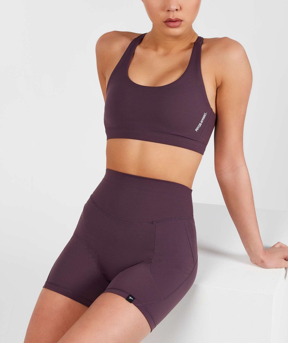 Social Lux High Waisted Shorts - Deep Mauve - Physiq Apparel