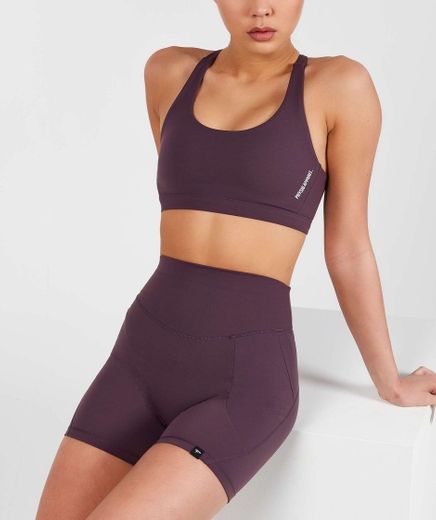 Lux High Waisted Shorts - Deep Mauve - Physiq Apparel