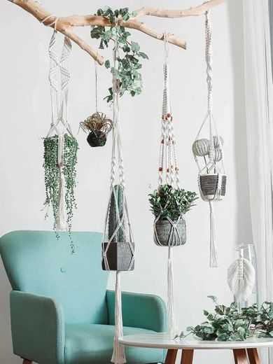 1pc Braided Hanging Basket | SHEIN USA