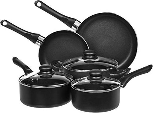 AmazonBasics - Juego de utensilios de cocina antiadherentes