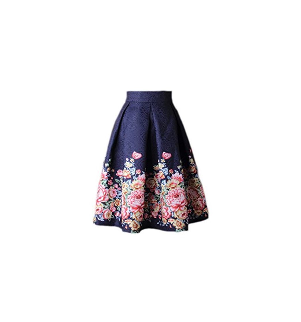 Producto Jumojufol Women 's Vintage Años 50 Hepburn Floral Print Una Linea De