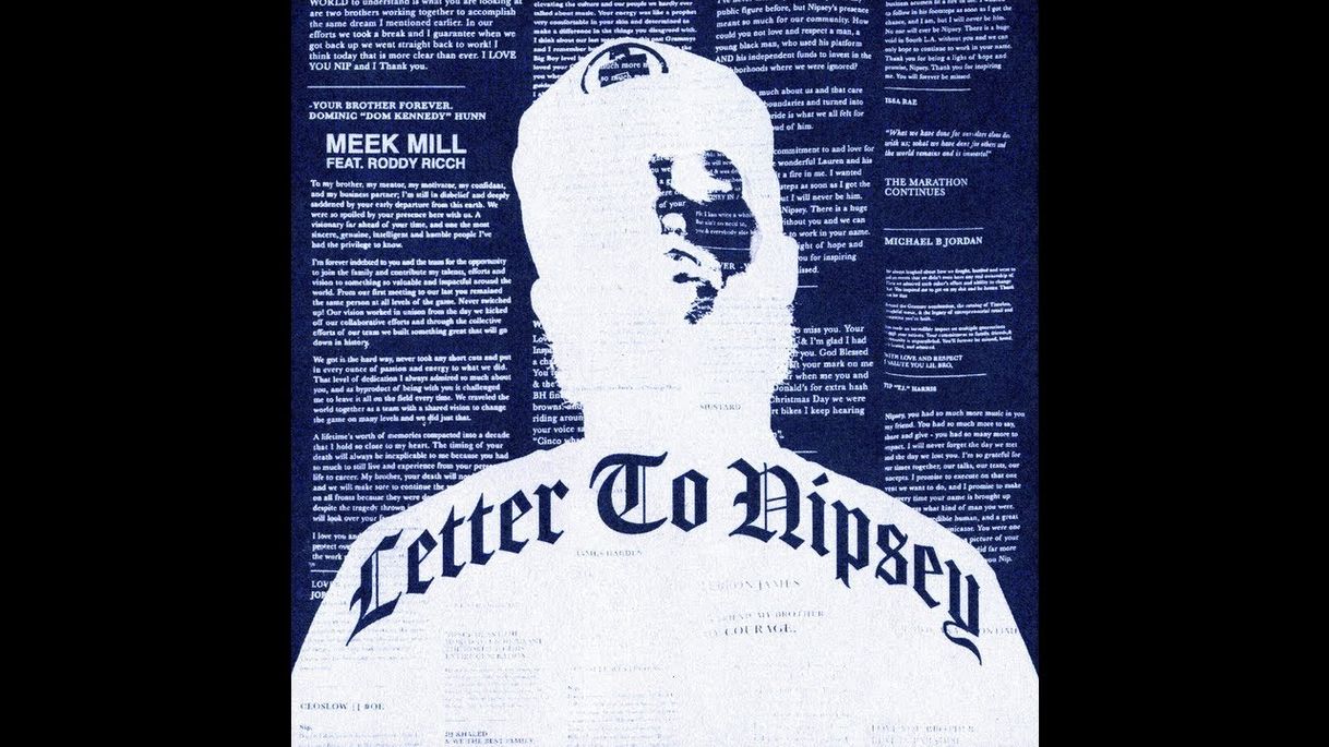 Fashion Meek Mill - Letter To Nipsey (feat. Roddy Ricch) 