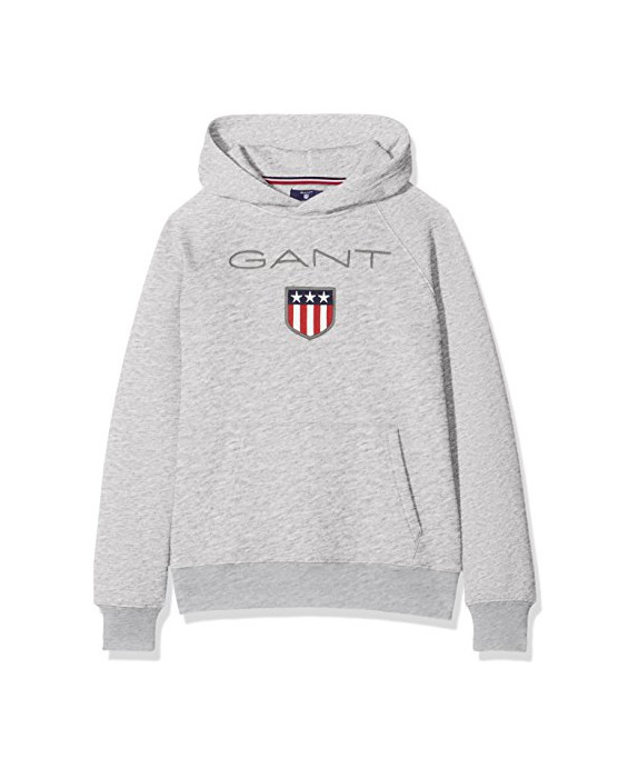 Social GANT D1. Shield Logo Sweat Hoodie Capucha, Gris