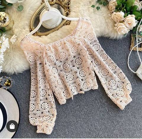 Social Blusa de renda off