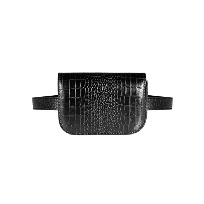 Product Vbiger Bolso Riñoneras Mujer Moda Bolso Cintura Mujer Mini Color Negro