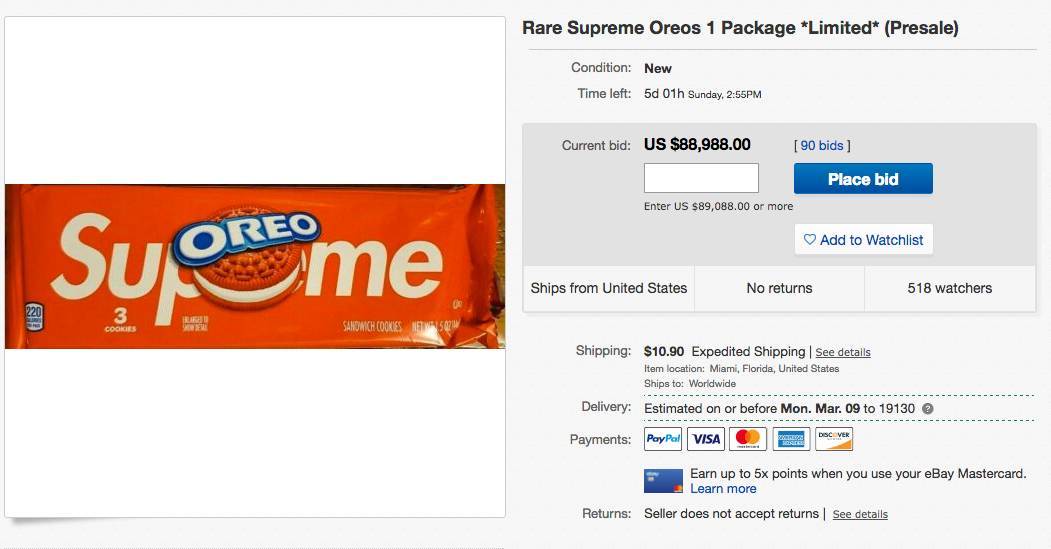 Producto Supreme Oreo