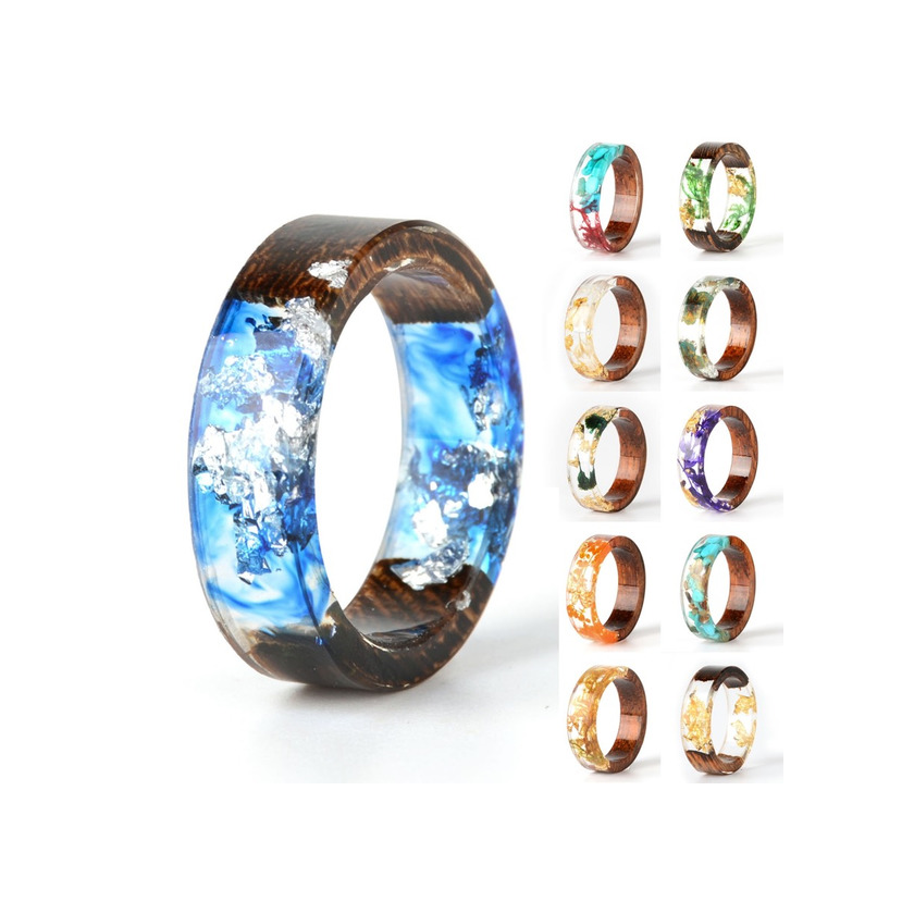 Moda MSYQ Ringwood Resin Ring Transparent Epoxy Ring Handmade Dried Flower Wedding Jewelry