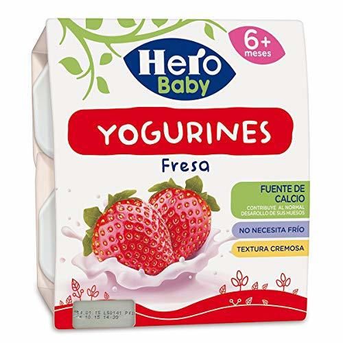 Hero Baby Yogurines Tarrinas de Yogur de Fresa para Bebés a partir