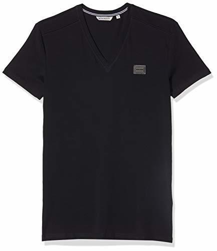 Fashion Antony Morato T-Shirt Sport Slim Scollo V con Placchetta Camiseta de Tirantes,