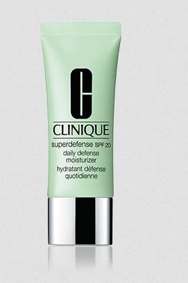 Place Clinique superdefense SPF 20 Daily Defense moisturizer for Very Dry to Dry Combination