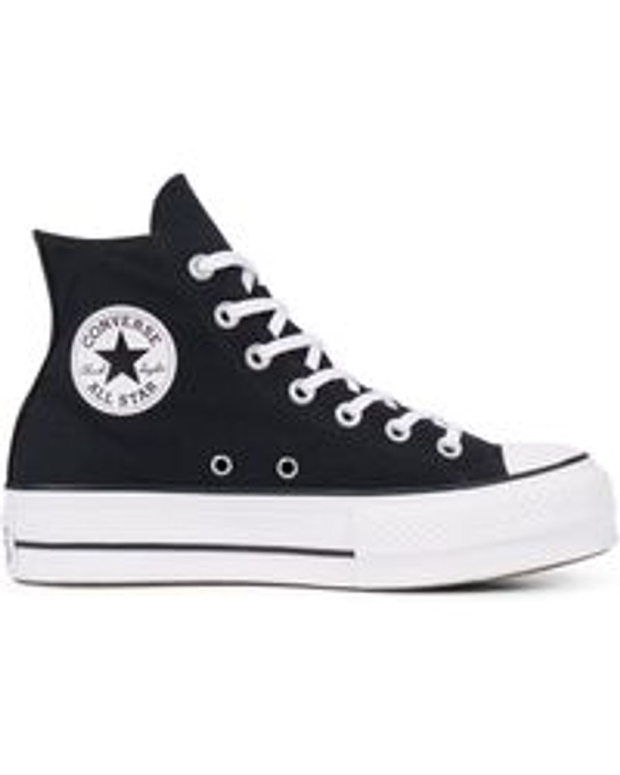 Moda Converse Chuck Taylor CTAS Lift Hi, Zapatillas para Mujer, Negro