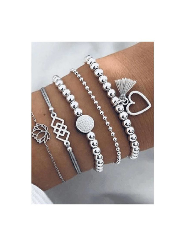 Producto Silver Beaded Five-piece Bracelet