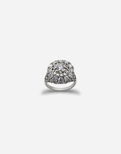 Dolce and Gabbana White Gold Ring with Diamonds