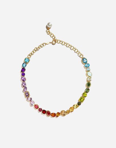 Dolce and Gabbana Multi-Colored Gems Necklace