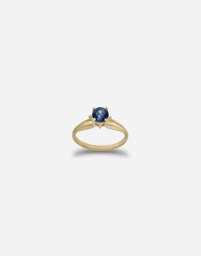 Dolce and Gabbana Heritage Gold Ring with Blue Sapphire