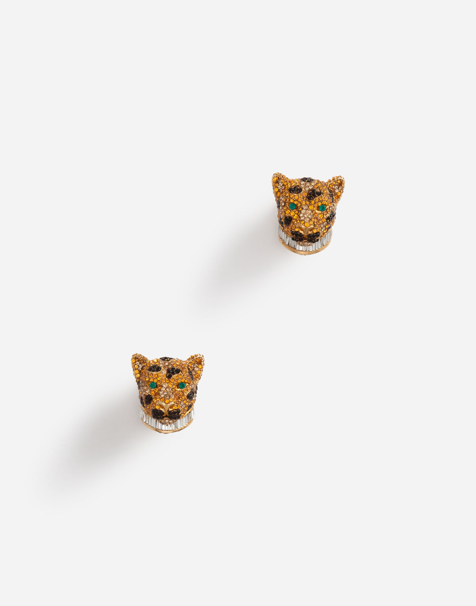 Producto Dolce and Gabbana Clip-On Leopard Earrings in Crystal Pavé