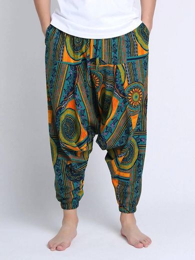 Ethnic Style Vintage Loose Harem Pants
