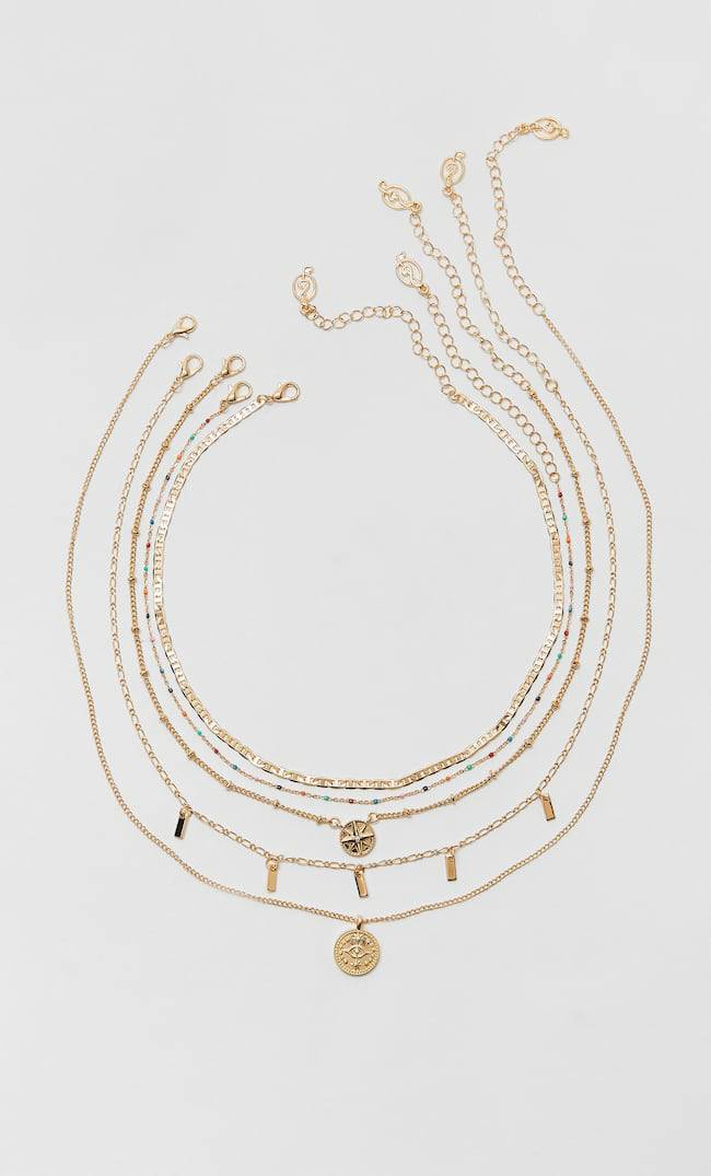 Social 

Conjunto  de 5 colares com beading às co