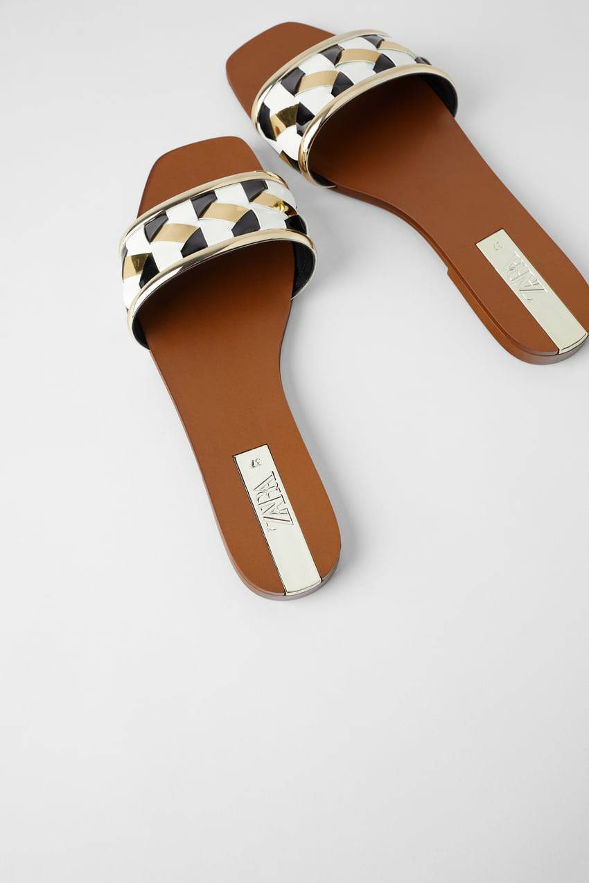 Social Chinelo raso entrançado