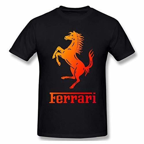 Products Aidyasd Men's Logo of Ferrari Black Short Sleeve T-Shirt